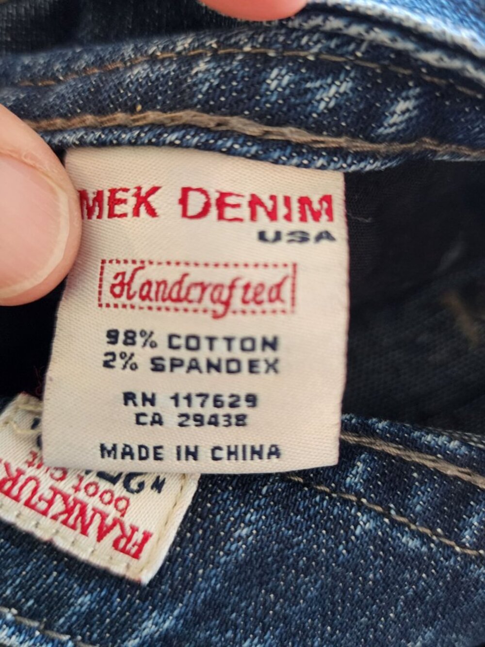 MEK Denim Frankfurt Boot Cut Denim Jeans Womens Size 27 x 32 - Picture 7 of 7